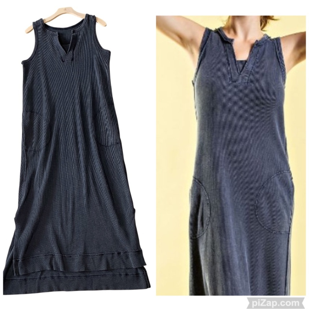 RAE MODE Waffle Midi Maxi Dress